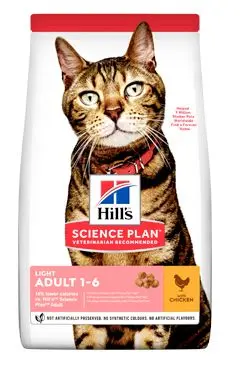 Hill S Science plan Adult Light Chicken pro kočky 1,5kg