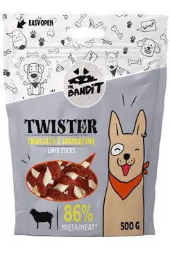 VetExpert Mr.Bandit pochoutka TWISTER jehněčí tyč 500g + Množstevní sleva