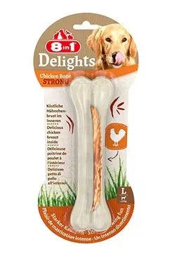 Pochoutka 8in1 Delights Chicken Bones Strong L/1ks + Množstevní sleva