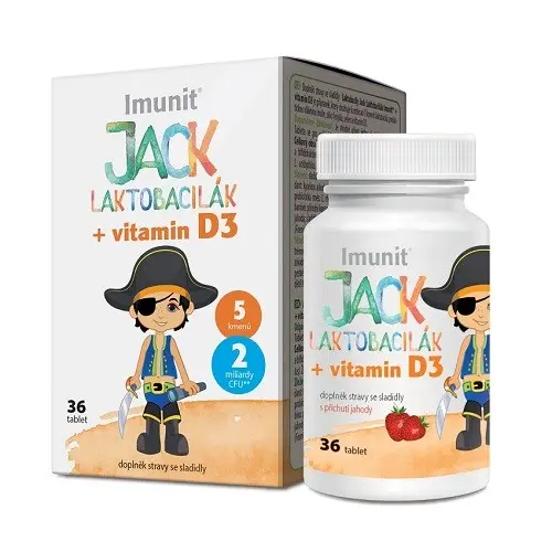Laktobacily Jack Laktobacilák Imunit + vitamín D3 36 tablet