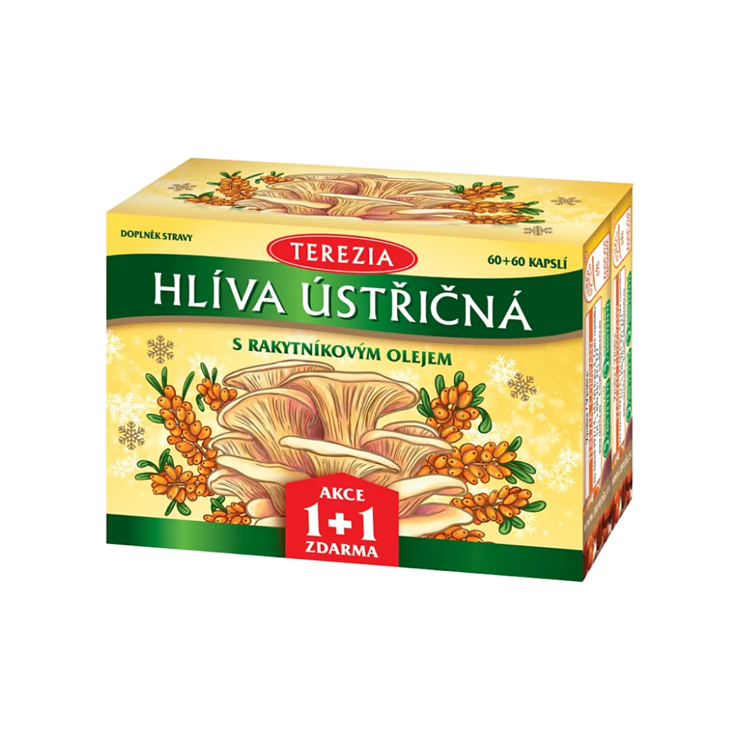 Terezia Hlíva ústřičná s rakytníkovým olejem 60 + 60 kapslí