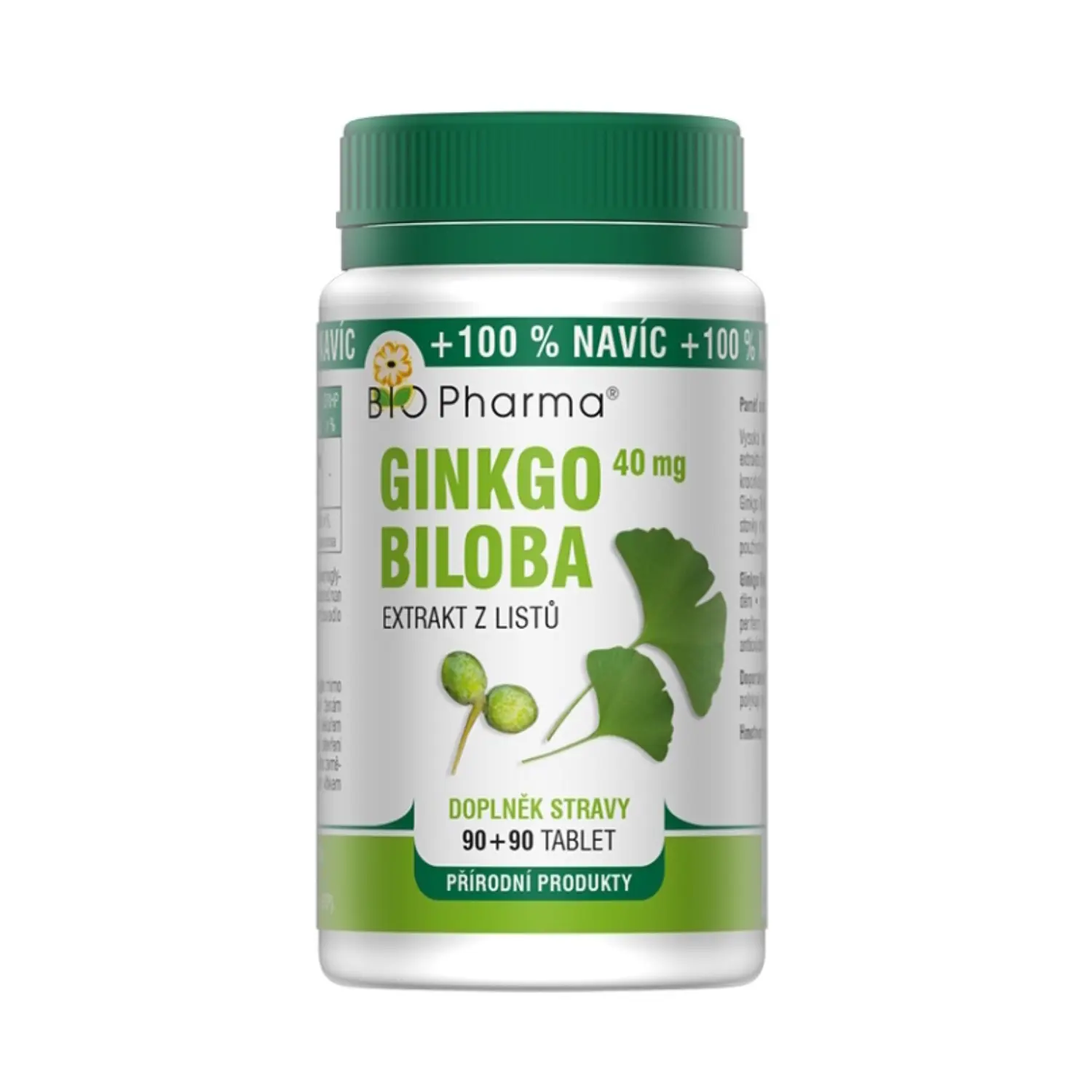 Ginkgo Biloba extrakt 40mg tbl.90+90 BIO-Pharma