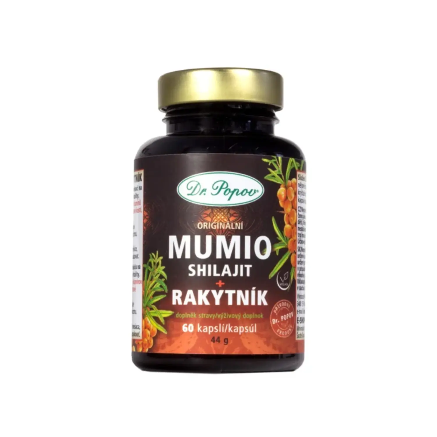 Dr. Popov MUMIO Shilajit + rakytník 60 kapslí