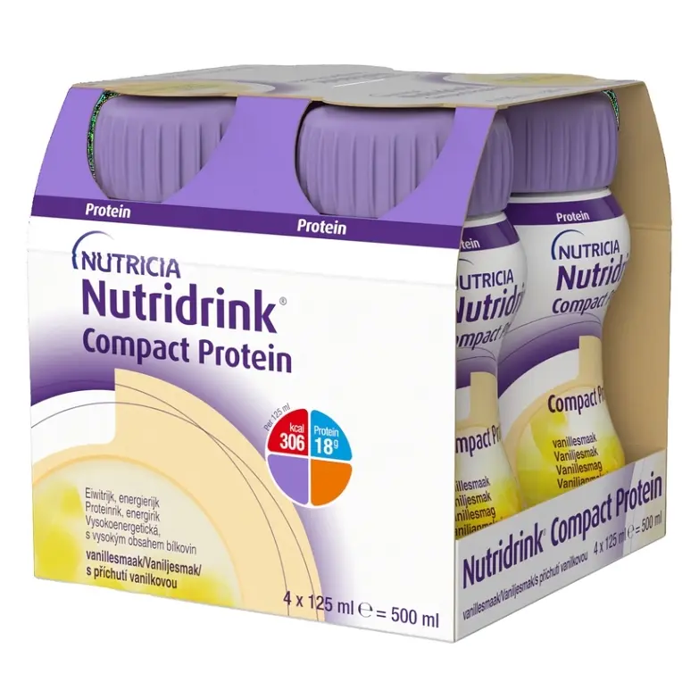 NUTRIDRINK COMPACT PROTEIN S PŘÍCHUTÍ VANILKOVOU POR SOL 4X125ML