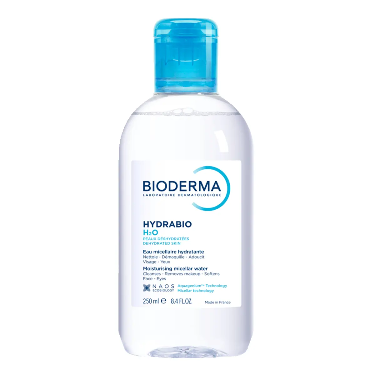 Bioderma Hydrabio odličovací micelární voda H2O Micellar Cleansing Water and Makeup Remover 250 ml