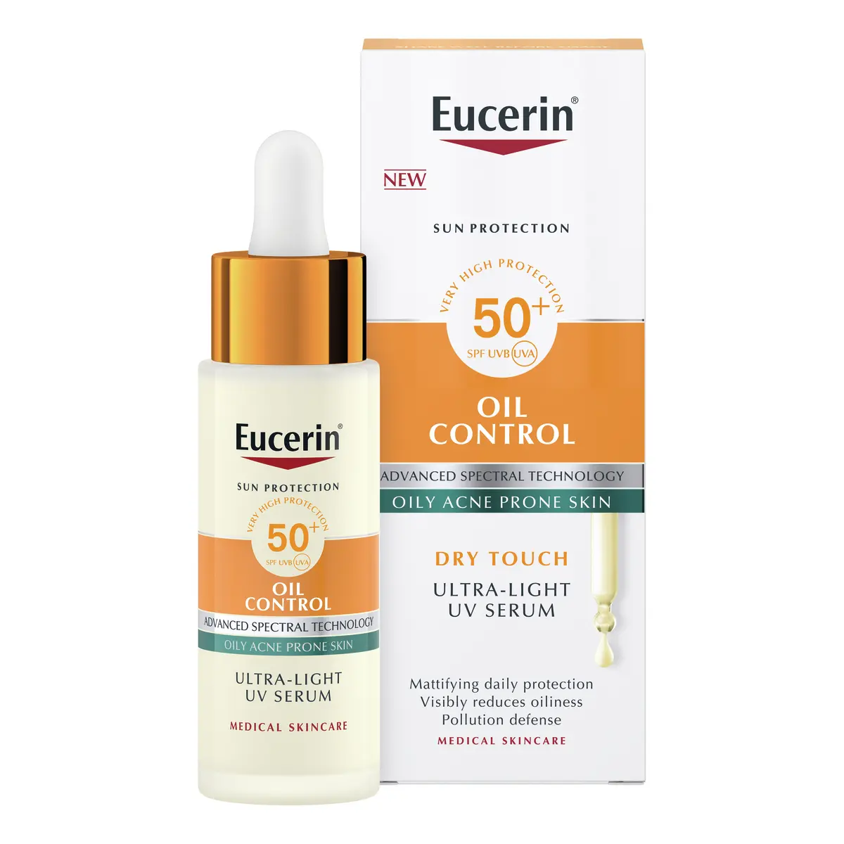 Eucerin SUN UV Serum na opalování na obličej SPF50+ 30ml