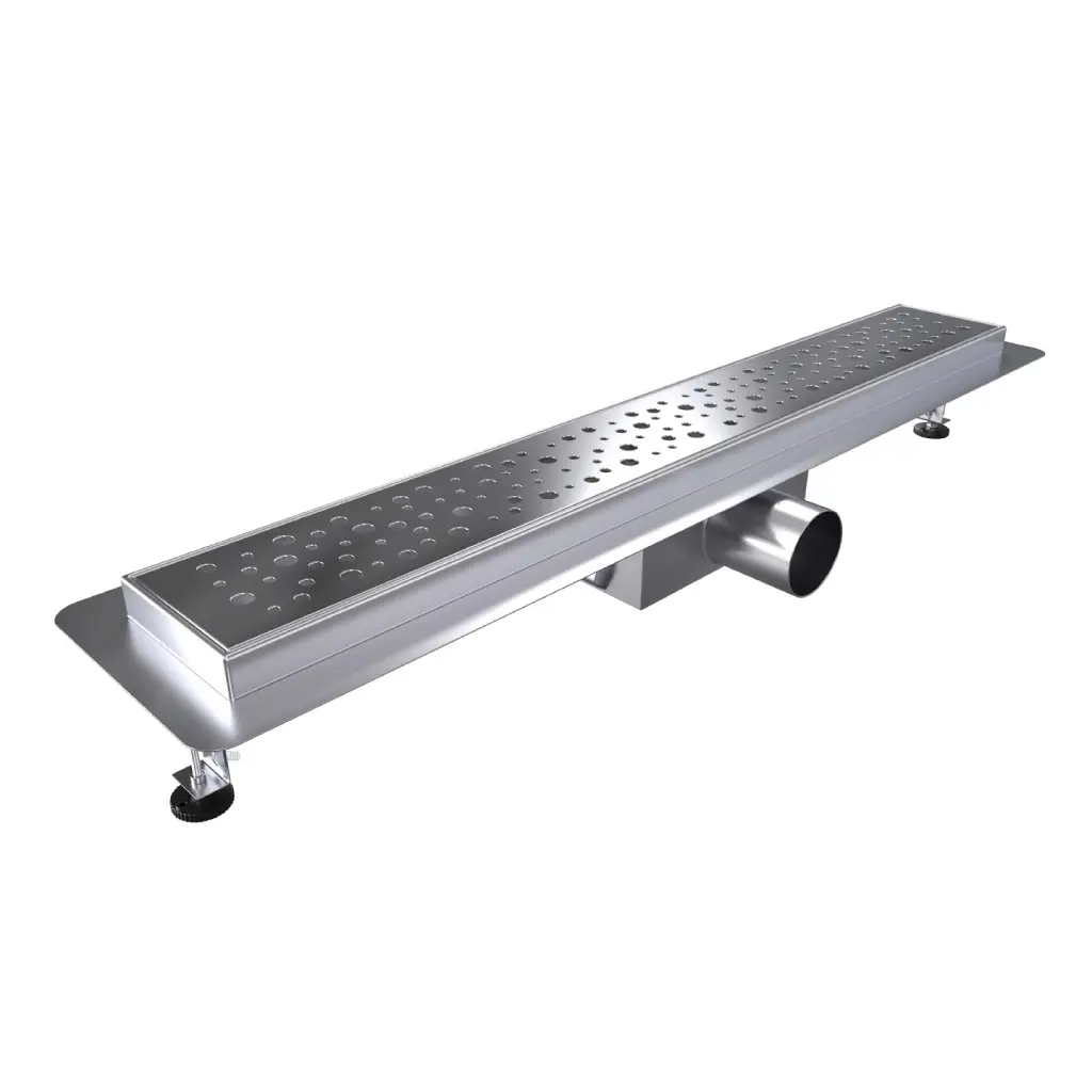 WellMall B-DRAINWELL 90 Chrom Odtokový podlahový žlab, bublinky 8595703843785