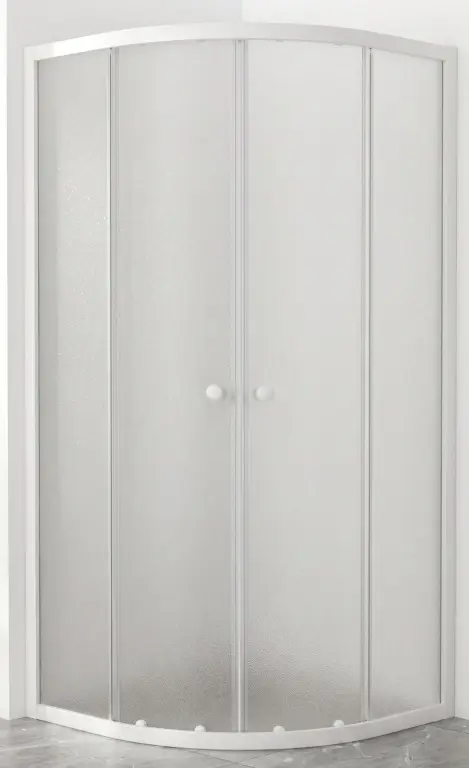 WellMall POINT WHITE 90x90 Grape Čtvrtkruhová sprchová zástěna 8595703855221