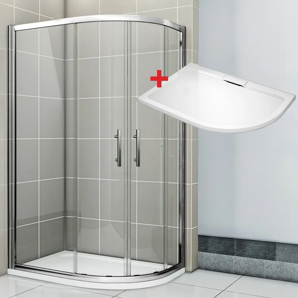 WellMall NATALI HARD 120x90 Clear Levý Sprchový kout asymetrický 8595703824104