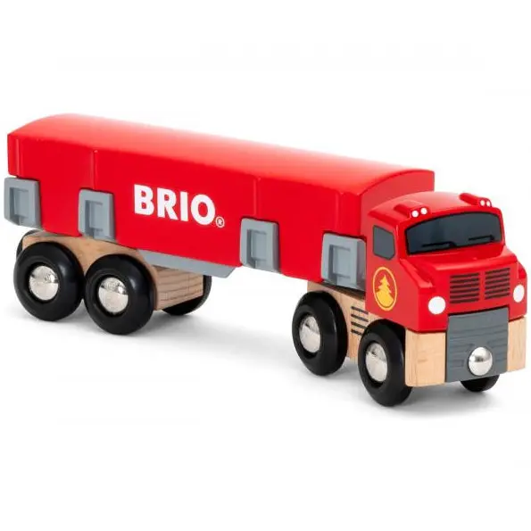 Vláčkodráha auto - Tahač se dřevem (Brio)