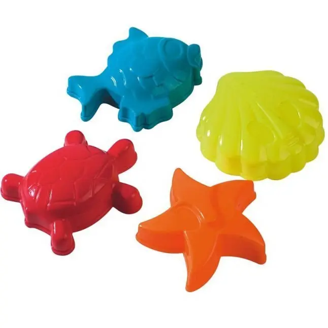 Bábovičky 12 cm mořská zvířátka - 4 ks
