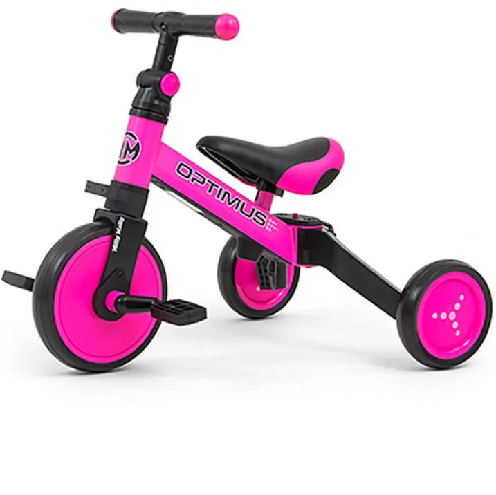 Milly Mally Dětská tříkolka 3v1 Optimus pink