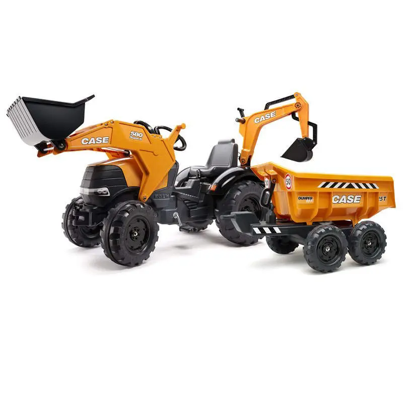 FALK Šlapací traktor 997W Case CE 580 Super N oranžový