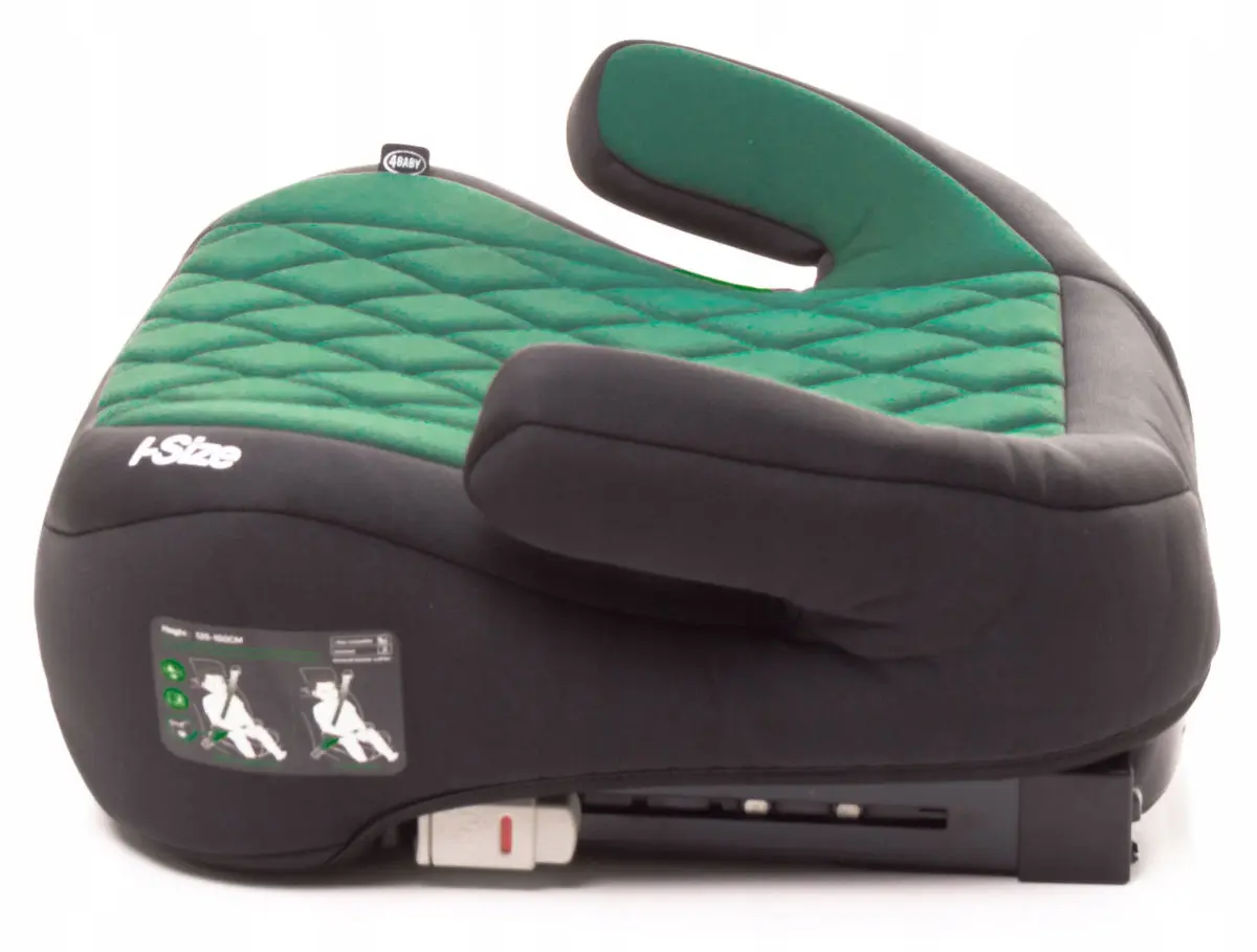 4 Baby Podsedák HI-FIX 125-150cm DARK GREEN I-SIZE (15-36 kg, 100-150 cm)