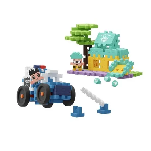Marioinex waffle mini - auto policejní a klenotnictví 80 ks