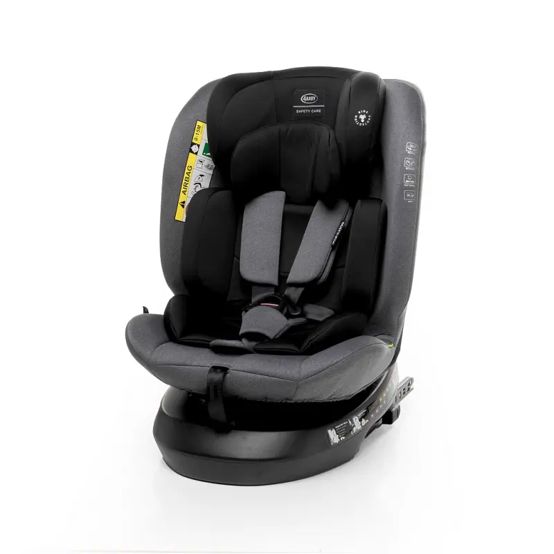 4 Baby Autosedačka Matt FIX i-Size Graphite 40–150 cm | Otočná ISOFIX sedačka 0–36 kg