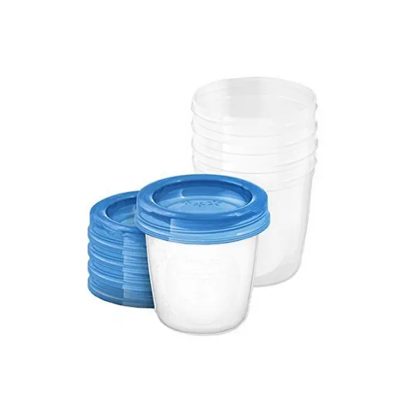 Avent Sada Via pohárků s víčkem na uchování potravin 180 ml - 5 ks