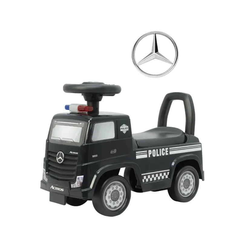 Odrážedlo Vozidlo Mercedes-Benz Actros Police Black