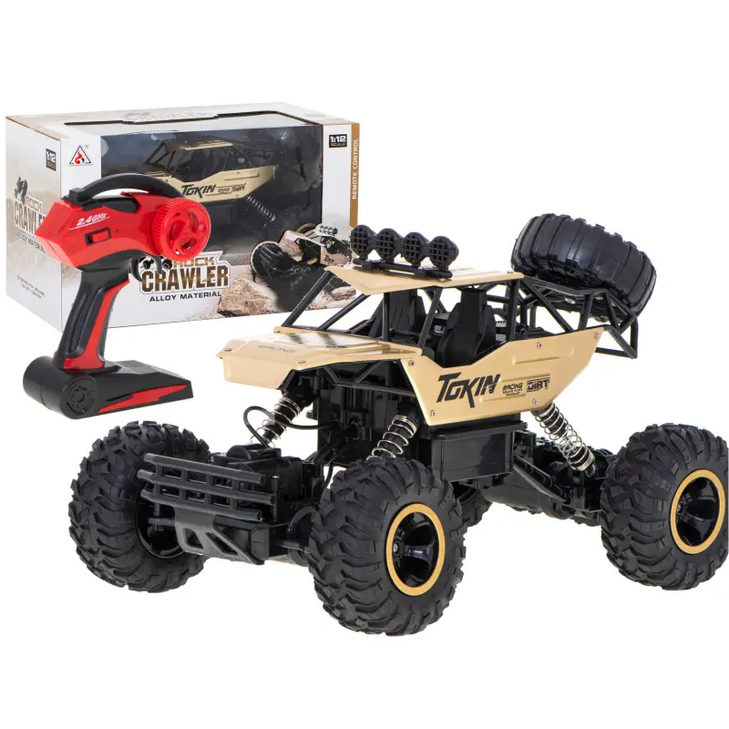 RC auto Rock Crawler 1:12 4WD METAL zlatý