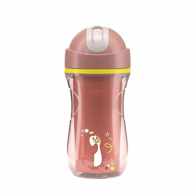 Chicco Hrníček termický 266ml slámka 14+ Broskvový