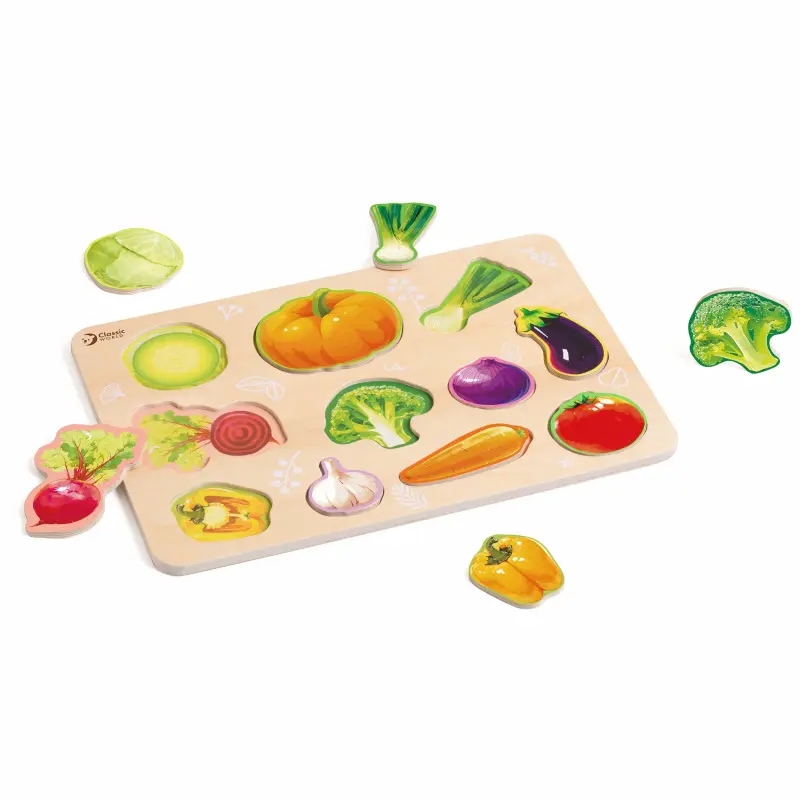 Classic world dřevěná montessori skládačka zelenina