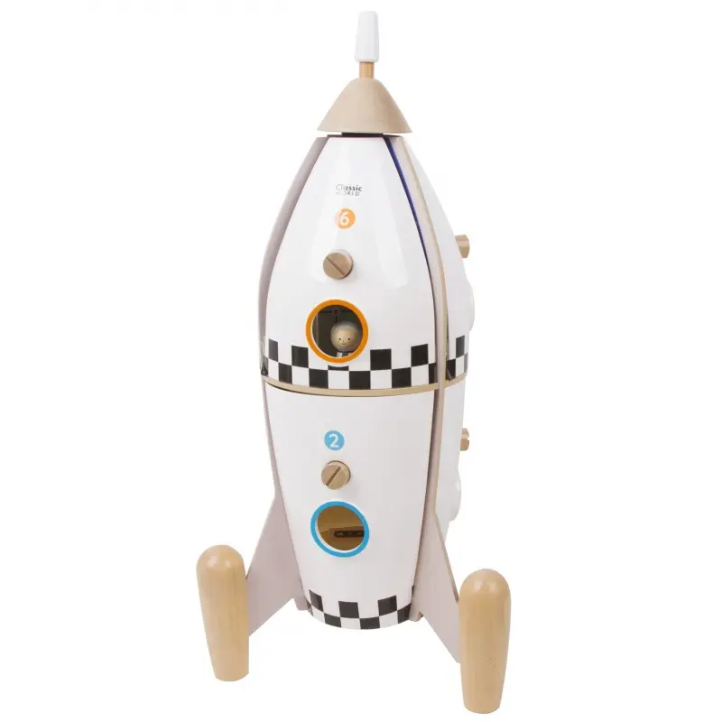 Classic world Dřevěný domeček raketa + figurky