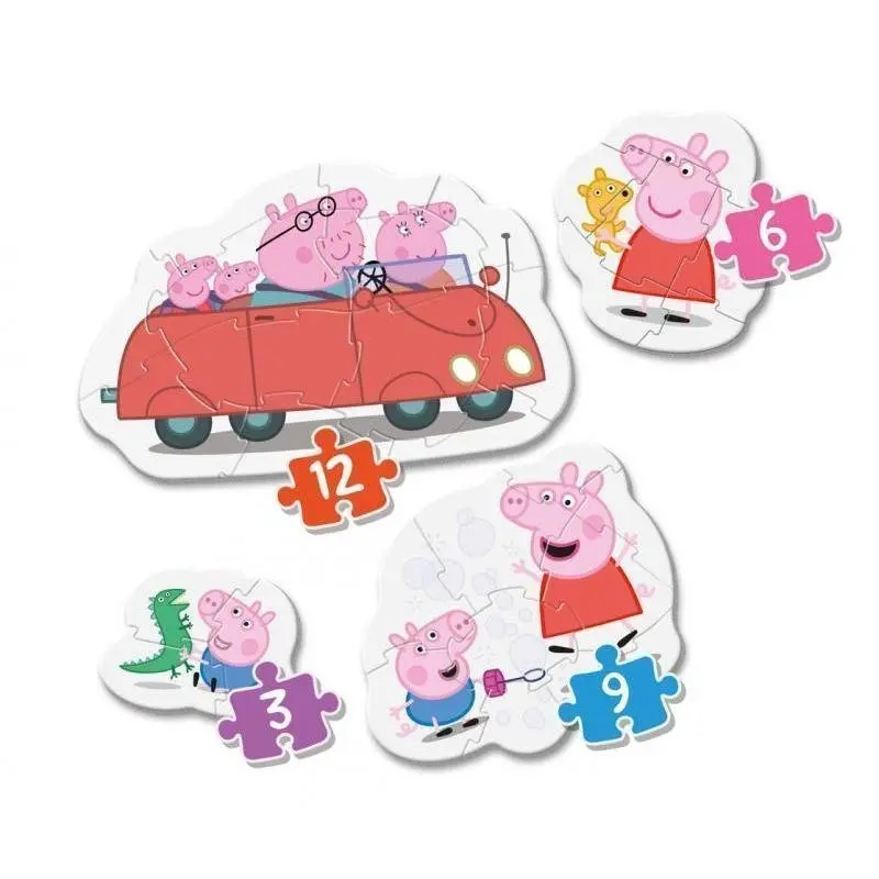 Moje první puzzle: Prasátko Peppa 4v1 - puzzle z kategorie Maxi dieliky