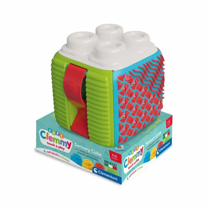 Clemmy baby soft - Senzorická kostka a 4 kostky
