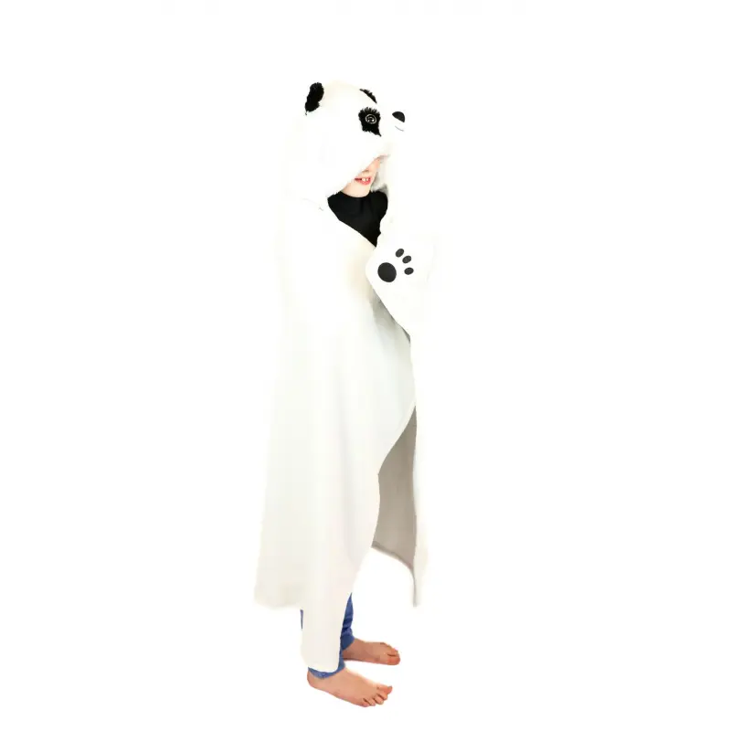 Cozy Noxxiez deka s kapucí a kapsami - Panda