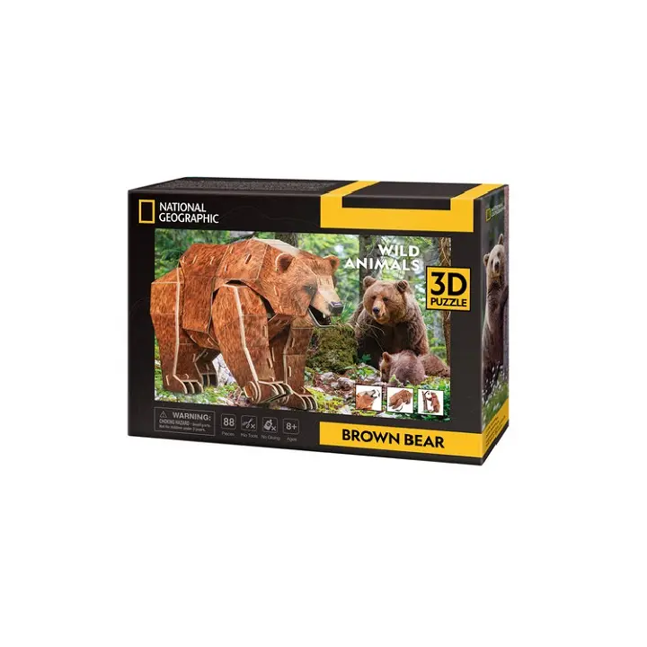 Cubic Fun puzzle 3D NatGeogr medvěd hnědý