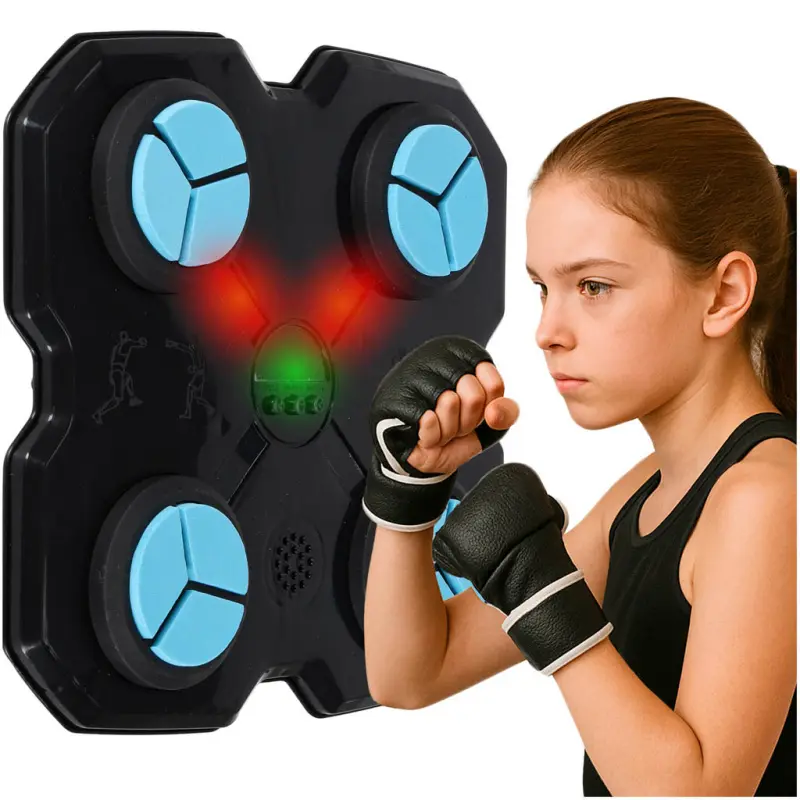 Tréninkový boxerský terč na stěnu s hudbou LED USB rukavice