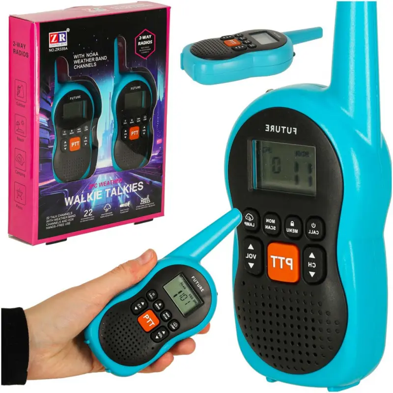 Walkie talkie krátkovlnné vysílačky pro děti dosah 3km sada 2 ks