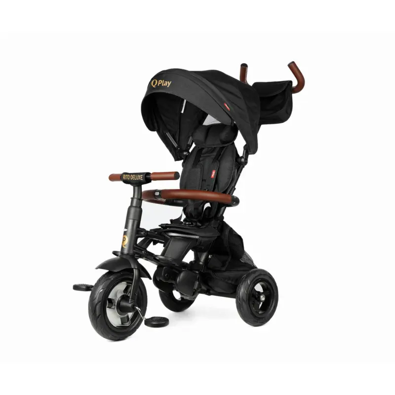 Milly Mally Qplay tříkolka Rito Deluxe Rubber Black