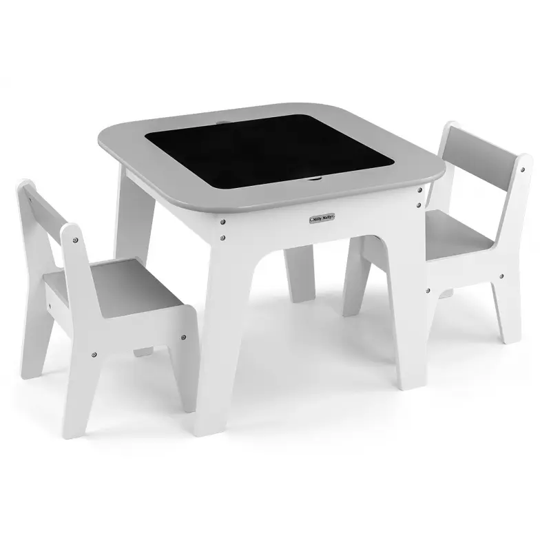 Milly Mally Set nábytku Olaf stolek a dvě židličky Grey