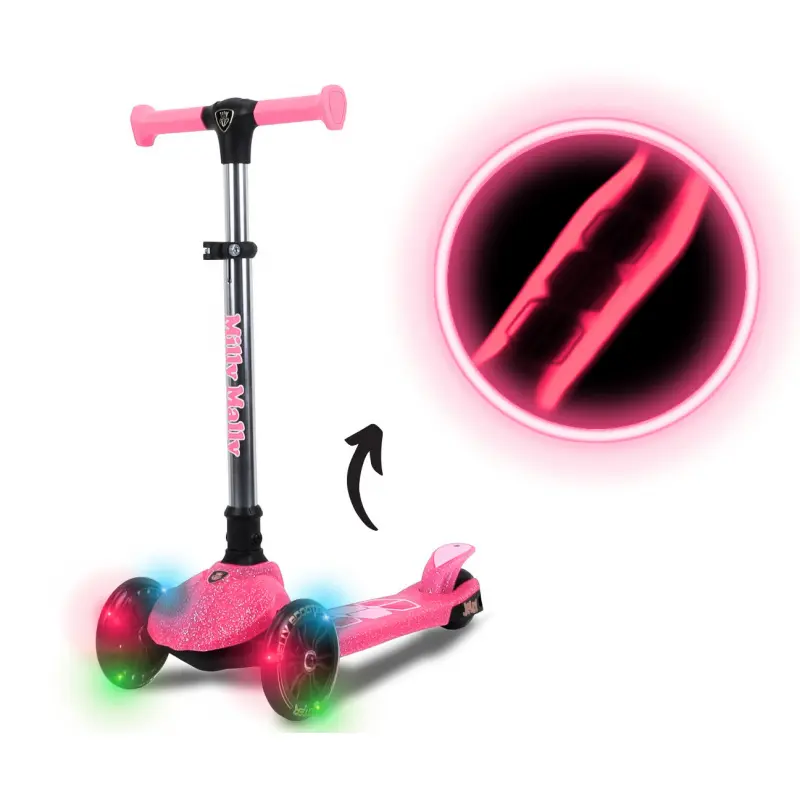 Milly Mally tříkolová koloběžka scooter Jelly pink