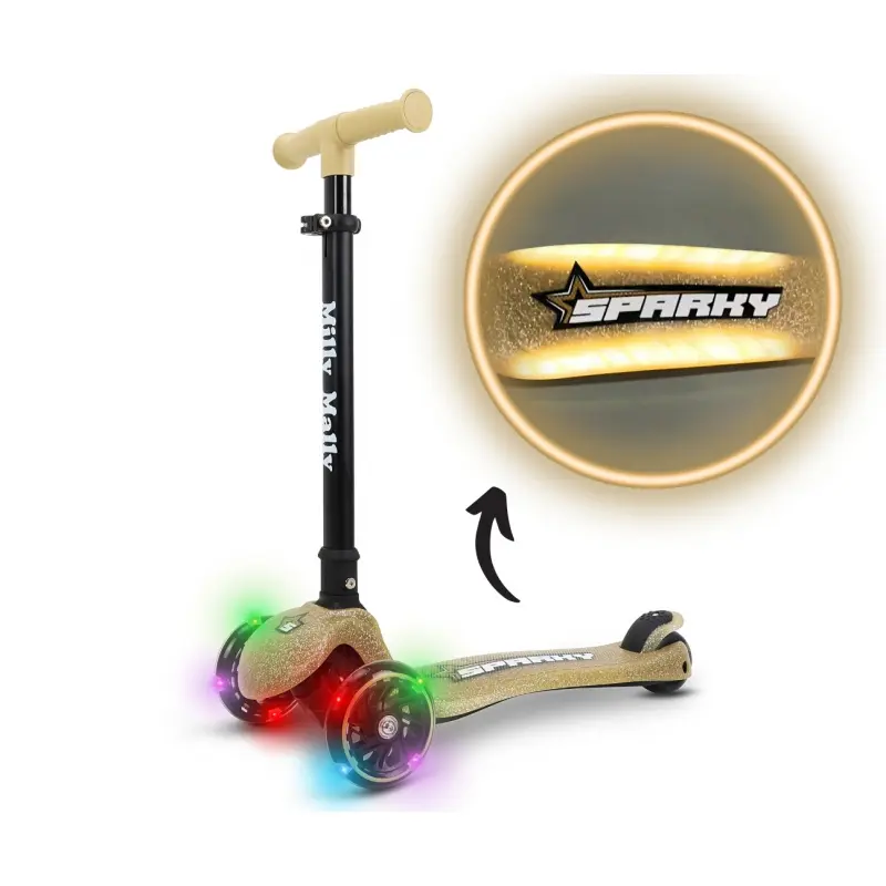 Milly Mally scooter Sparky champagn tříkolová koloběžka
