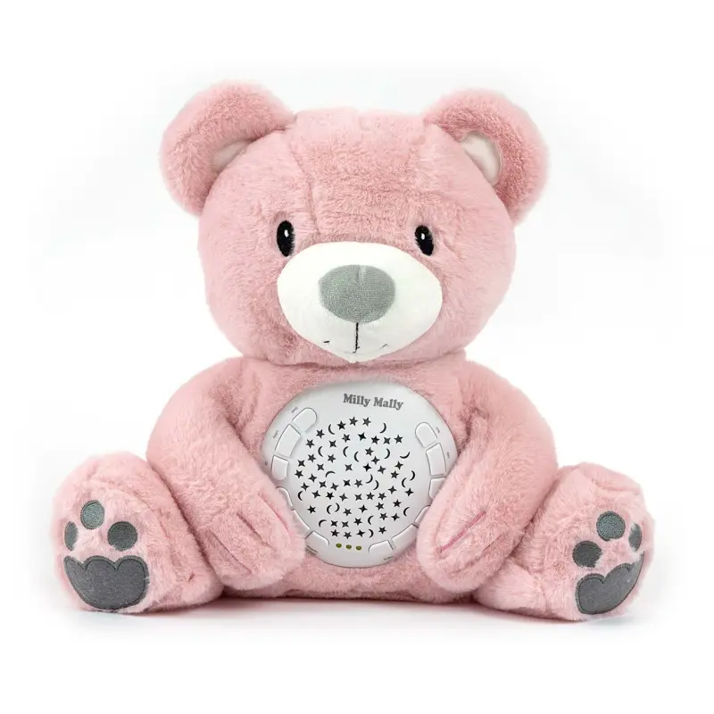 Milly Mally Plyšová hračka s projektorem Milly Bear Pink