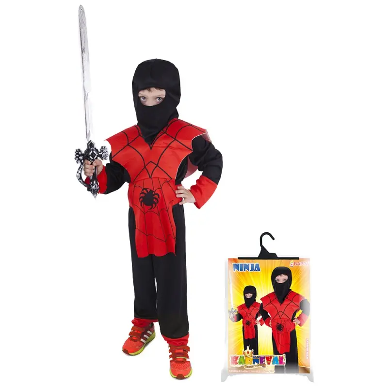 Dětský kostým Ninja červený, vel. M