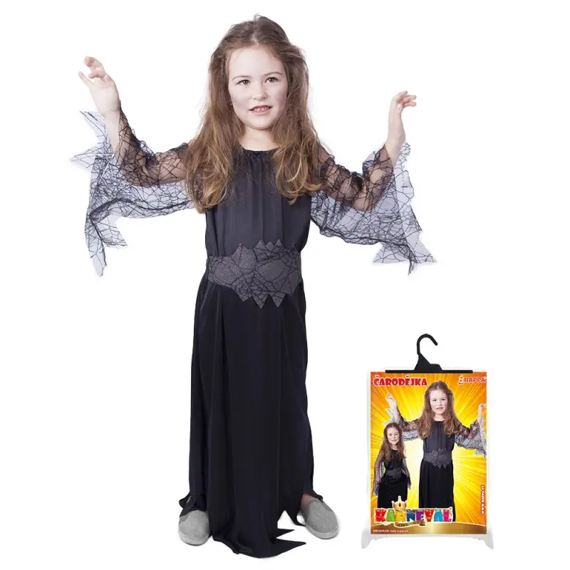 Rappa Karnevalový kostým čarodějnice/halloween černá, vel. M