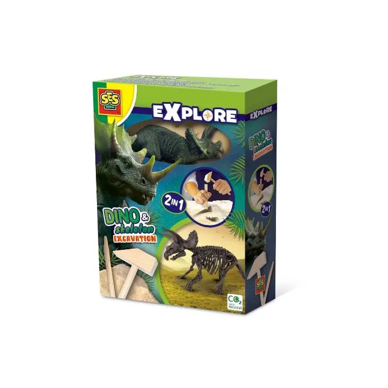 Ses skamielina dino 2v1 Triceratops