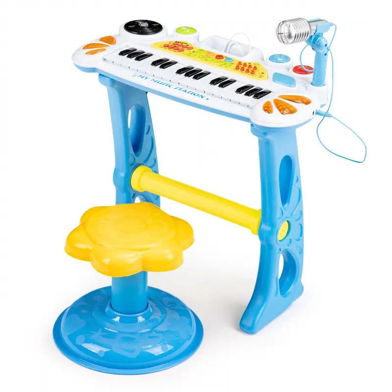 Keyboard pianinko s mikrofonem mp3 modré