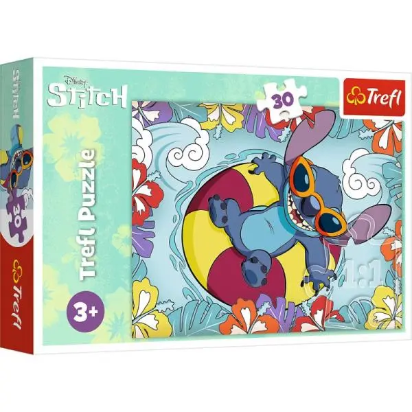 Trefl Puzzle 30 dílků Lilo a Stitch na dovolené. 18305