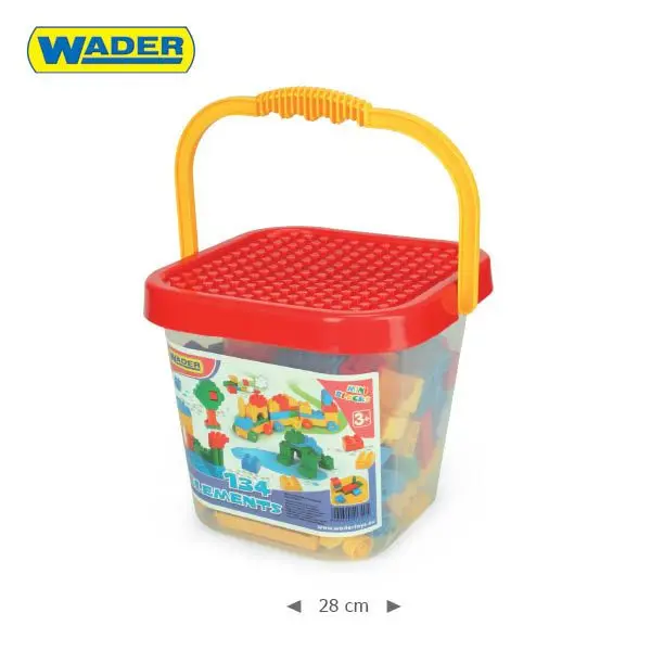 Wader Mini Blocks Mini kostky v kbelíku (134 kusů)