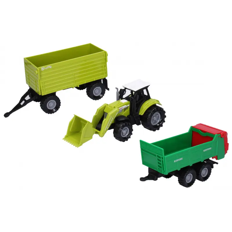Traktor na setrvačník s efekty set s přívěsem 15 cm