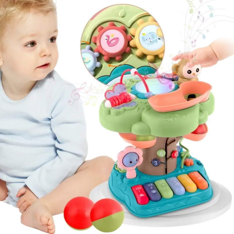 Woopie baby interaktivní vzdělávací strom piano Led