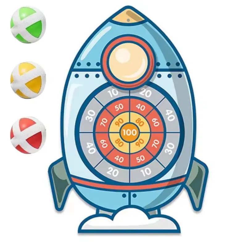 Woopie hra zručnosti v házení na suchý zip terč raketa