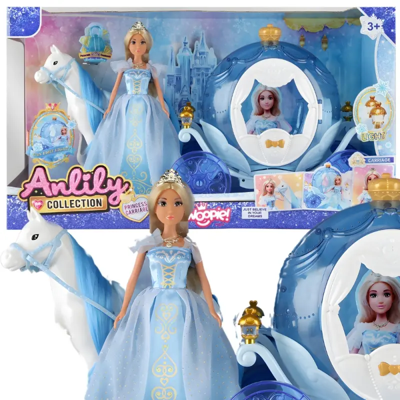 Woopie Royal panenka ledová princezna Lily a magický velký kočár karoca doplňky
