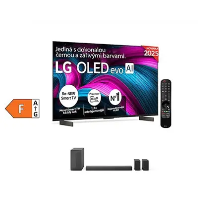 SET - LG OLED evo AI C5 4K Smart TV 2025 + 5.1 kanálový LG Soundbar se zadními reproduktory S60TR