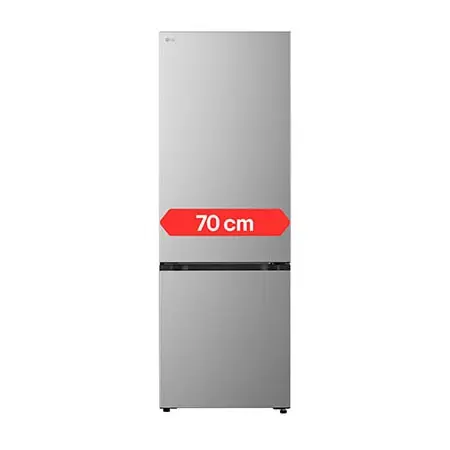 AI Kombinovaná 70cm chladnička LG - D - 465 l - Smart Invertorový kompresor - Stříbrná