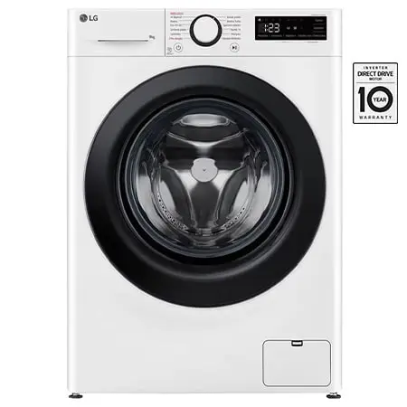 Parní pračka LG - 9 kg - A - 1400 ot./min - Direct Drive™ - AI DD™-Bílá